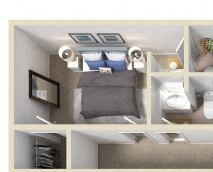 Three Bedroom CD Floor Plan Three Bedroom CD Floor Plan at Pointe Luxe Apartment Homes, 3889 Midway Drive